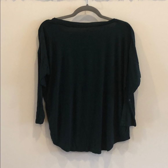 Loft. NWT. Size S. 3/4 sleeve, baggy green shirt - Picture 2 of 2